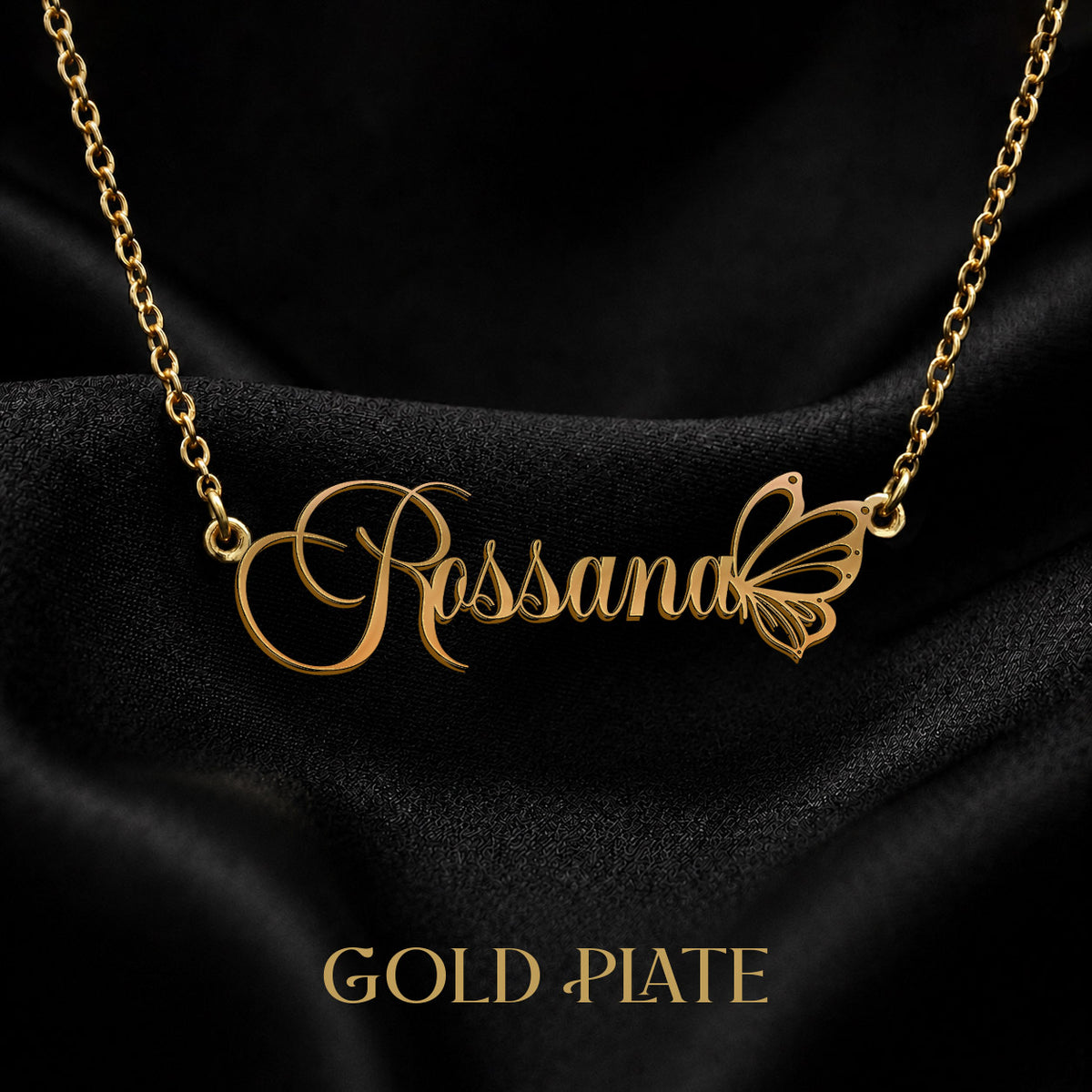 ROSSANA T02 Custom Name Necklace, Personalized Name Necklace, Birthday Gift, Christmas Gift for Her