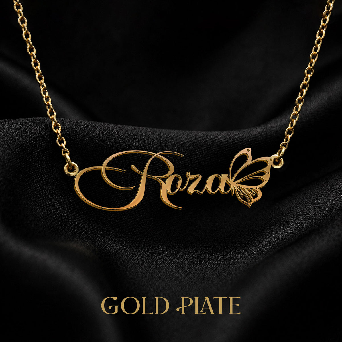 ROZA T02 Custom Name Necklace, Personalized Name Necklace, Birthday Gift, Christmas Gift for Her