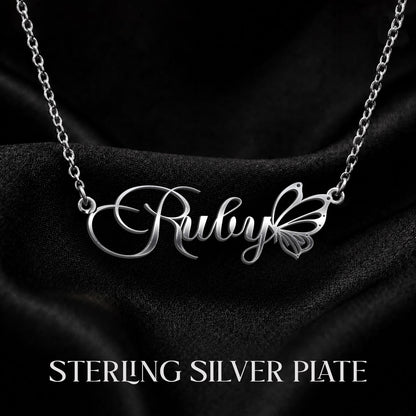 RUBY T02 Custom Name Necklace, Personalized Name Necklace, Birthday Gift, Christmas Gift for Her