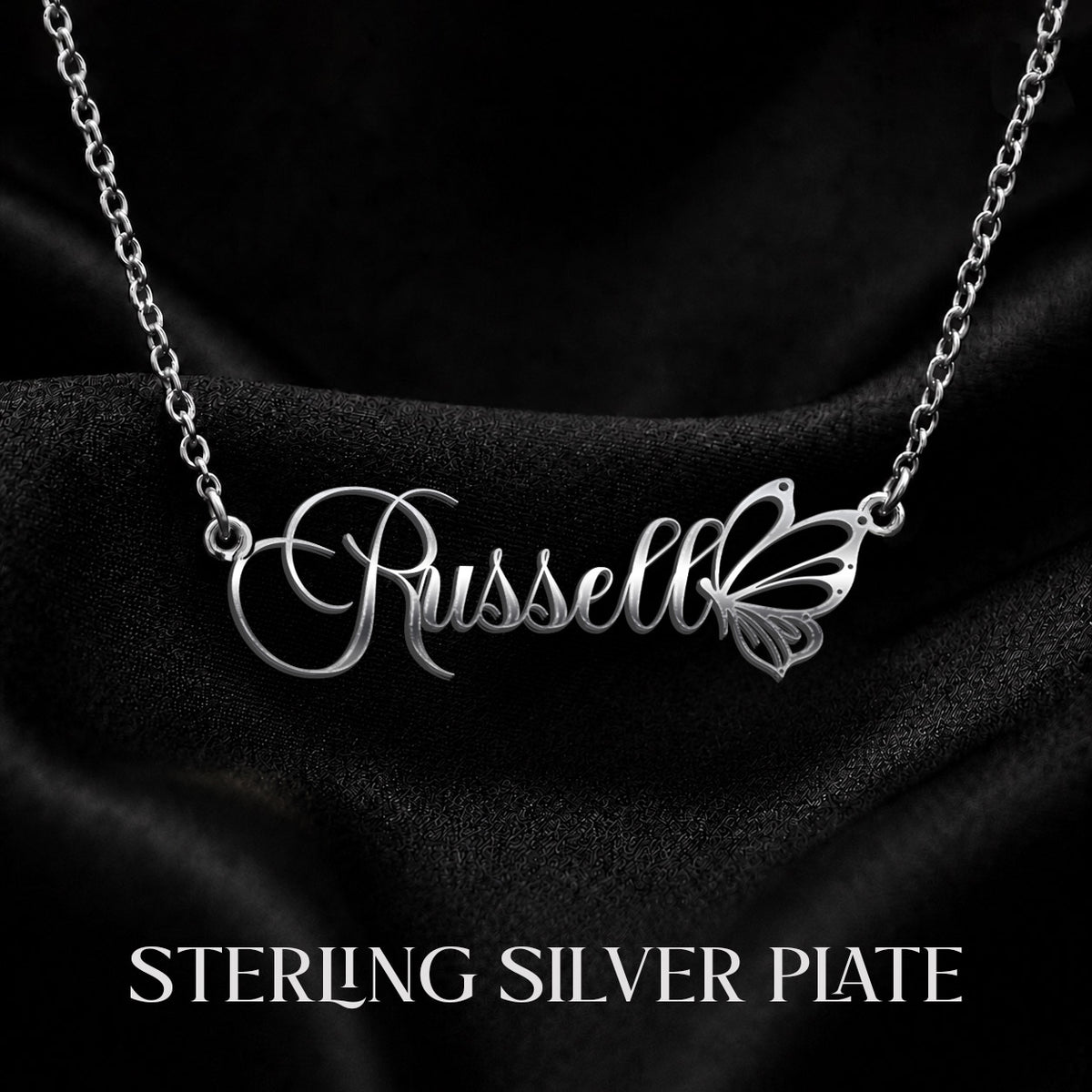 RUSSELL T02 Custom Name Necklace, Personalized Name Necklace, Birthday Gift, Christmas Gift for Her