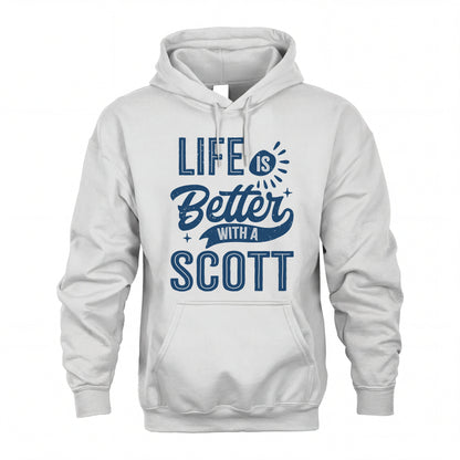 SCOTT HH88-K2–Personalized Name Quote T-Shirt Life Is Better With Unisex Gift