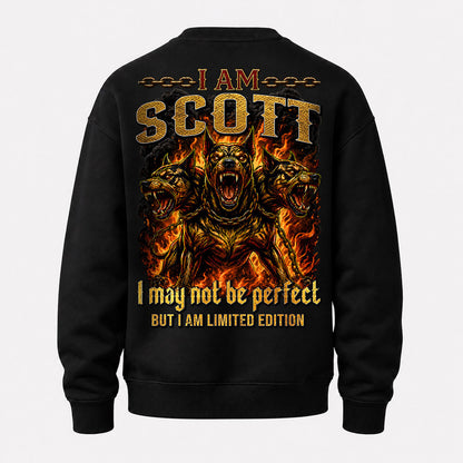 SCOTT MP88-F2-168–Personalized Bold Quote Apparel “I Am NAME I May Not Be Perfect But I Am Limited Edition