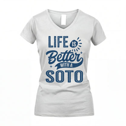 SOTO HH88-K2–Personalized Name Quote T-Shirt Life Is Better With Unisex Gift