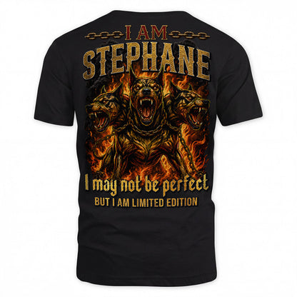 STEPHANE MP88-F2-168–Personalized Bold Quote Apparel “I Am NAME I May Not Be Perfect But I Am Limited Edition