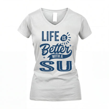 SU HH88-K2–Personalized Name Quote T-Shirt Life Is Better With Unisex Gift