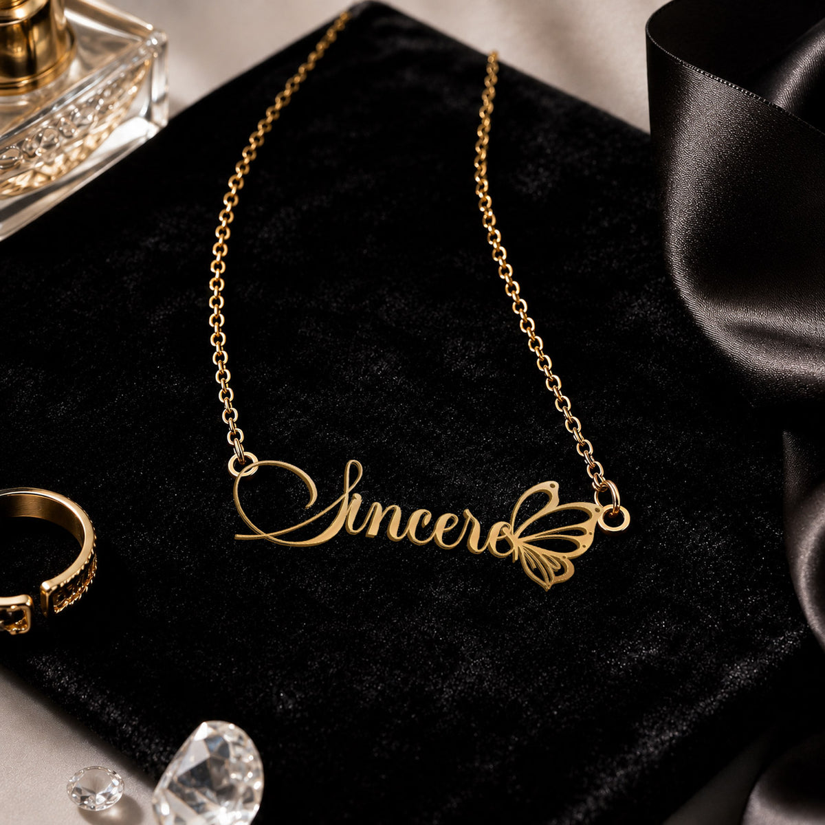SINCERE T02 Custom Name Necklace, Personalized Name Necklace, Birthday Gift, Christmas Gift for Her