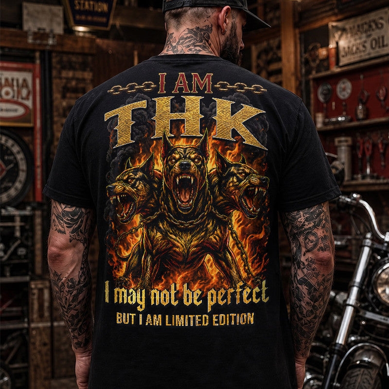 THK MP88-F2-168–Personalized Bold Quote Apparel “I Am NAME I May Not Be Perfect But I Am Limited Edition