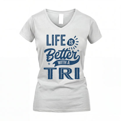 TRI HH88-K2–Personalized Name Quote T-Shirt Life Is Better With Unisex Gift