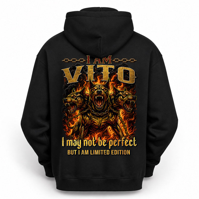 VITO MP88-F2-168–Personalized Bold Quote Apparel “I Am NAME I May Not Be Perfect But I Am Limited Edition