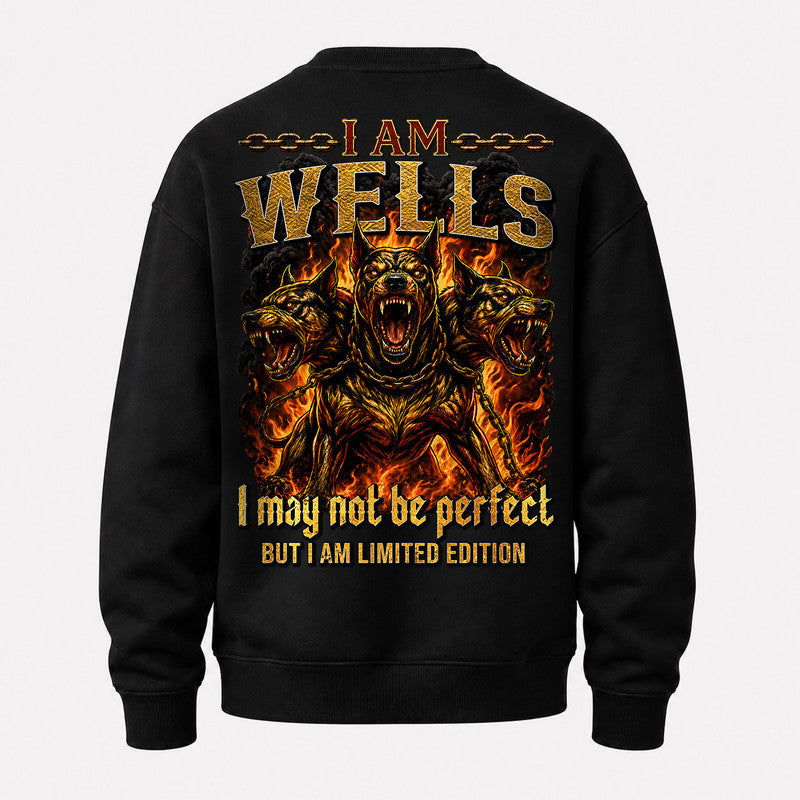 WELLS MP88-F2-168–Personalized Bold Quote Apparel “I Am NAME I May Not Be Perfect But I Am Limited Edition