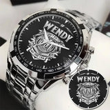 WENDY K3579-06 Alloy-Quatz-Men Watch, Personalized Premium Gift for Anniversary