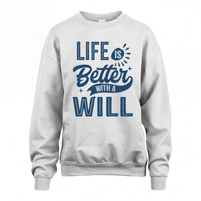 WILL HH88-K2–Personalized Name Quote T-Shirt Life Is Better With Unisex Gift