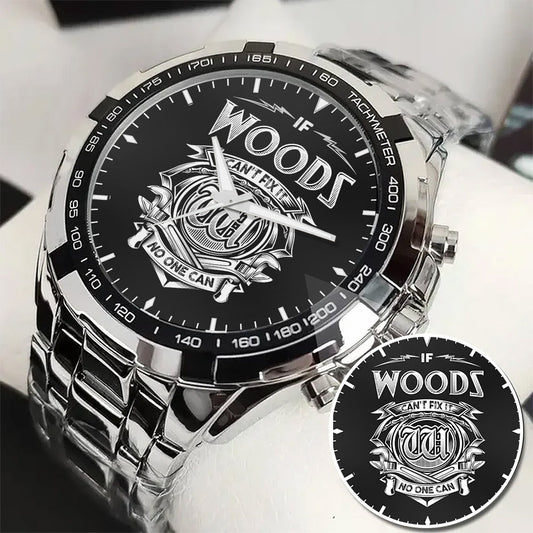 WOODS K3579-06 Alloy-Quatz-Men Watch, Personalized Premium Gift for Anniversary