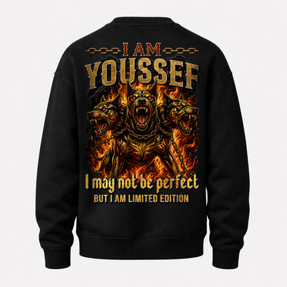 YOUSSEF MP88-F2-168–Personalized Bold Quote Apparel “I Am NAME I May Not Be Perfect But I Am Limited Edition