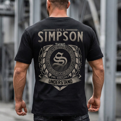 SIMPSON HH88-K2–Personalized Name Quote Apparel “It’s an NAME Thing You Wouldn’t Understand”