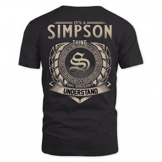 SIMPSON HH88-K2–Personalized Name Quote Apparel “It’s an NAME Thing You Wouldn’t Understand”
