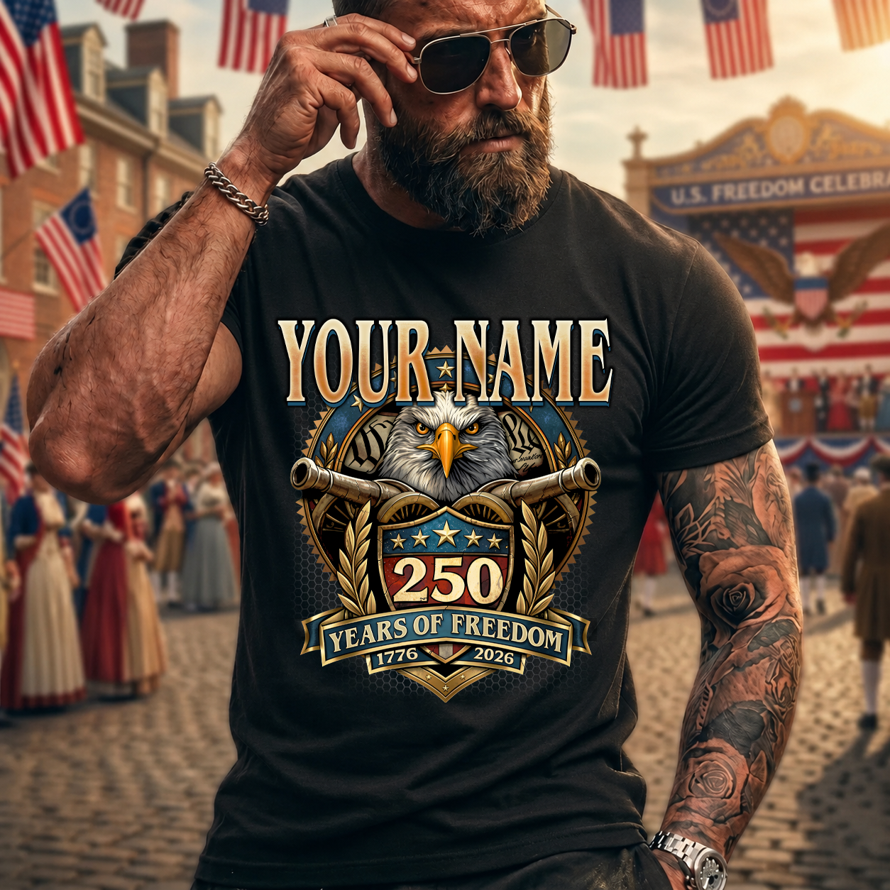 YOUR NAME REVOLUTION-250USA-KTT...250 Years Of Freedom 1776-2026