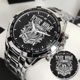 YOUR NAME K3579-06 Alloy-Quatz-Men Watch, Personalized Premium Gift for Anniversary