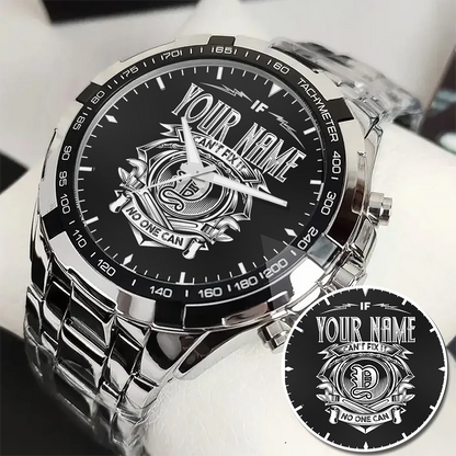 YOUR NAME K3579-06 Alloy-Quatz-Men Watch, Personalized Premium Gift for Anniversary