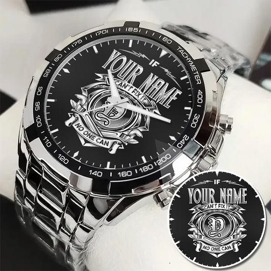 YOUR NAME K3579-06 Alloy-Quatz-Men Watch, Personalized Premium Gift for Anniversary