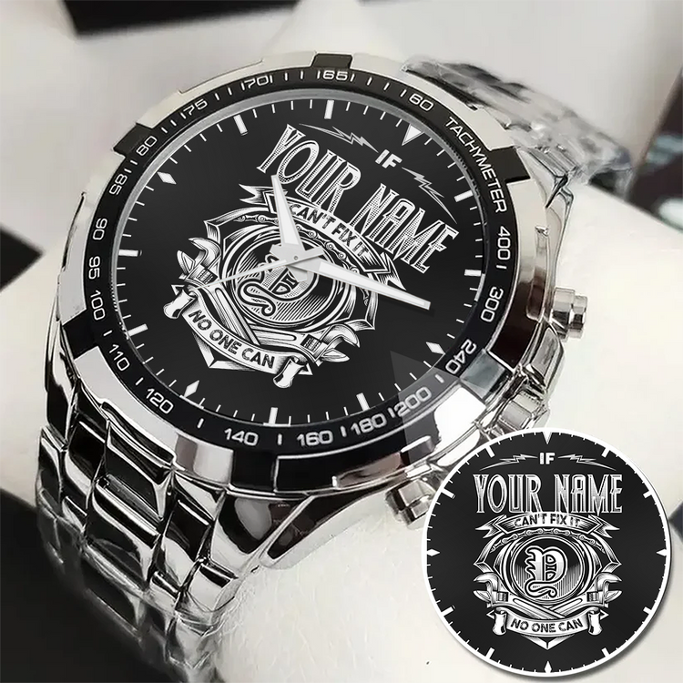 YOUR NAME K3579-06 Alloy-Quatz-Men Watch, Personalized Premium Gift for Anniversary